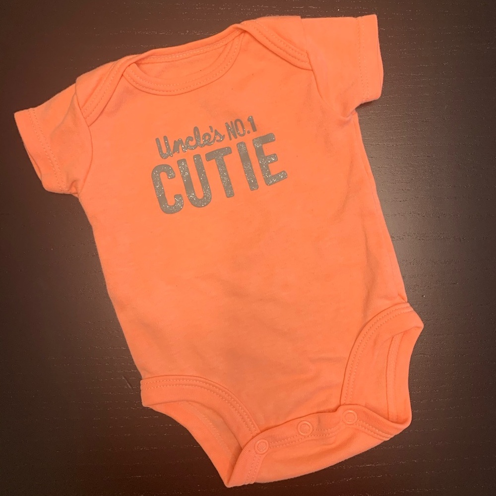 ⭐️4/$5.00⭐️—Uncle's No.1 Cutie Baby Onesie